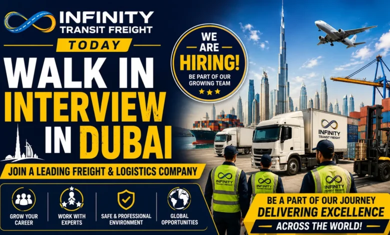 Infinity Transit Freight Today Walk in Interview in Dubai